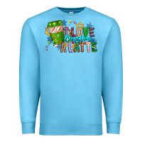 Ocean Blue LIve Christmas Latte Premium Sweatshirt - CowhideDigitalArt