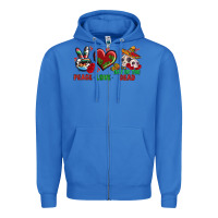 True Royal Peace Love Day Of The Dead Zipper Hoodie - BundleAndBundleShop