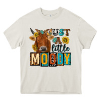 Cream just a little moody with cow Heavy Core Tee - NancyCooperArtShop
