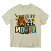 Mossy just a little moody with cow Heavy Core Tee - NancyCooperArtShop
