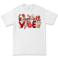 White baseball vibes Premium Tee - MaliasSmallBusiness