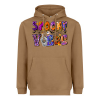 Toasted Coconut Spooky Vibes Heavyweight Hoodie - CowhideDigitalArt