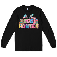 Black Egg hunter plate letters Easter Day Long Sleeve Tee - HowdyJamesFarm