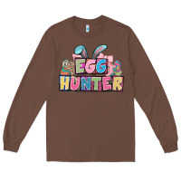 Chestnut Egg hunter plate letters Easter Day Long Sleeve Tee - HowdyJamesFarm