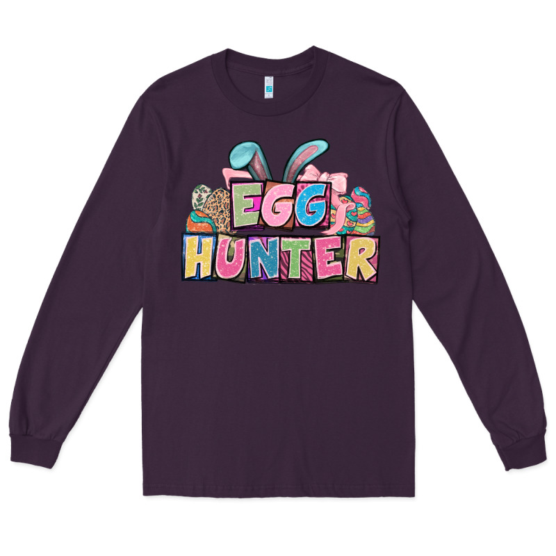 Egg Hunter Plate Letters Easter Day Long Sleeve Tee by HowdyJamesFarm | Teevron