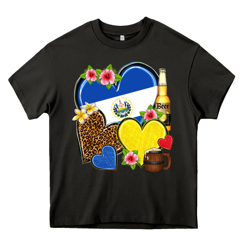 El Salvador Hearts Heavy Core Tee by NancyCooperArtShop | Teevron