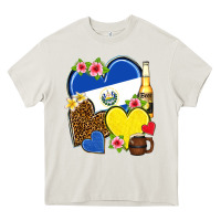 Cream el salvador hearts Heavy Core Tee - NancyCooperArtShop