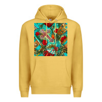 Antique Gold faith coffee cup and cross with leopard and roses seamless pattern bbs Premium Hoodie - BundleAndBundleShop
