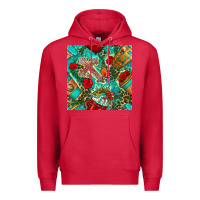 Cardinal faith coffee cup and cross with leopard and roses seamless pattern bbs Premium Hoodie - BundleAndBundleShop