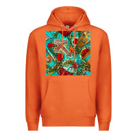 Carrot faith coffee cup and cross with leopard and roses seamless pattern bbs Premium Hoodie - BundleAndBundleShop