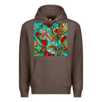 Coffee faith coffee cup and cross with leopard and roses seamless pattern bbs Premium Hoodie - BundleAndBundleShop