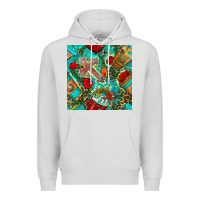 Dove Grey faith coffee cup and cross with leopard and roses seamless pattern bbs Premium Hoodie - BundleAndBundleShop