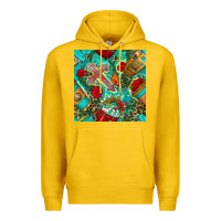Lemon faith coffee cup and cross with leopard and roses seamless pattern bbs Premium Hoodie - BundleAndBundleShop