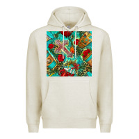 Oatmeal Heather faith coffee cup and cross with leopard and roses seamless pattern bbs Premium Hoodie - BundleAndBundleShop