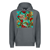 Rock faith coffee cup and cross with leopard and roses seamless pattern bbs Premium Hoodie - BundleAndBundleShop