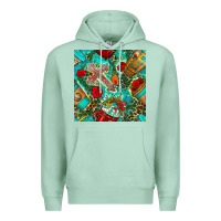 Seafoam faith coffee cup and cross with leopard and roses seamless pattern bbs Premium Hoodie - BundleAndBundleShop