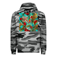 Slate Camo faith coffee cup and cross with leopard and roses seamless pattern bbs Premium Hoodie - BundleAndBundleShop