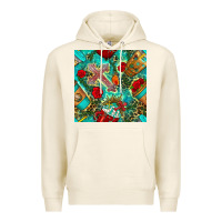 Tofu faith coffee cup and cross with leopard and roses seamless pattern bbs Premium Hoodie - BundleAndBundleShop
