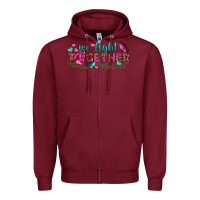 Burgundy We Fight Together Zipper Hoodie - BundleAndBundleShop