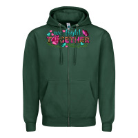 Sports Green We Fight Together Zipper Hoodie - BundleAndBundleShop