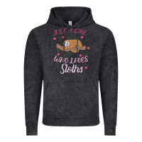 Vintage Black Just A Girl Who Lowes Sloths Vintage Hoodie - Bettercallsaul