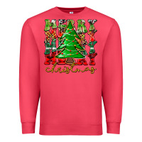 Cardinal Merry Christmas Tree Premium Sweatshirt - CowhideDigitalArt