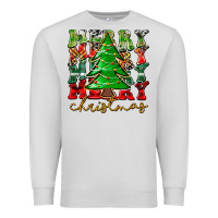 Dove Grey Merry Christmas Tree Premium Sweatshirt - CowhideDigitalArt