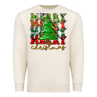 Sandshell Merry Christmas Tree Premium Sweatshirt - CowhideDigitalArt