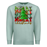 Seafoam Merry Christmas Tree Premium Sweatshirt - CowhideDigitalArt