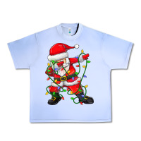 Grape Ice Dabbing Santa Christmas Tree Lights Urban Heavy Tee - tuanDangUi