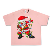 Salmon Dabbing Santa Christmas Tree Lights Urban Heavy Tee - tuanDangUi