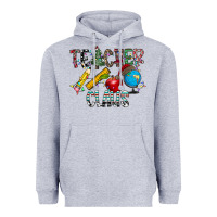 Heather Grey Teacher Calus Heavyweight Hoodie - CowhideDigitalArt