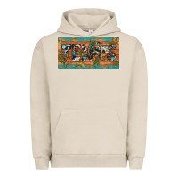 Pigment French Oak texas sunflower cactus cowhide leopard licence plate Urban Hoodie - Artiststas