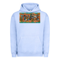 Pigment Grape Ice texas sunflower cactus cowhide leopard licence plate Urban Hoodie - Artiststas