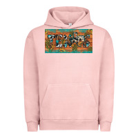 Pigment Salmon texas sunflower cactus cowhide leopard licence plate Urban Hoodie - Artiststas