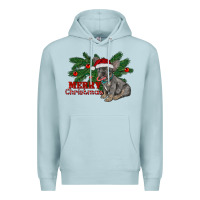 Blue Mist merry christmas french bulldog Premium Hoodie - RanaPortraitStore