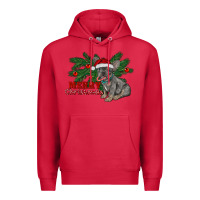 Cardinal merry christmas french bulldog Premium Hoodie - RanaPortraitStore