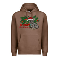 Chestnut merry christmas french bulldog Premium Hoodie - RanaPortraitStore