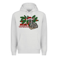 Dove Grey merry christmas french bulldog Premium Hoodie - RanaPortraitStore