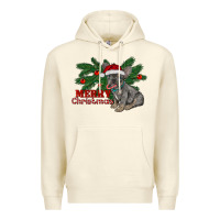 Sandshell merry christmas french bulldog Premium Hoodie - RanaPortraitStore