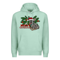 Seafoam merry christmas french bulldog Premium Hoodie - RanaPortraitStore