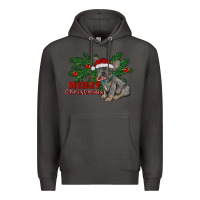 Smoke merry christmas french bulldog Premium Hoodie - RanaPortraitStore