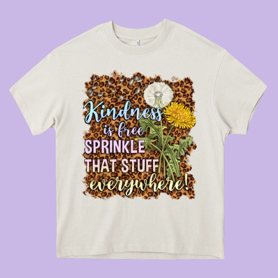 Kindness Is Free Sprinkle Heavy Core Tee Designed By Nancycooperartshop
