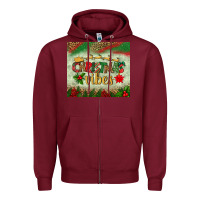 Burgundy christmas vibes tumbler Zipper Hoodie - BundleAndBundleShop