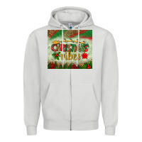 Dove Grey christmas vibes tumbler Zipper Hoodie - BundleAndBundleShop