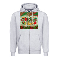 Heather Grey christmas vibes tumbler Zipper Hoodie - BundleAndBundleShop