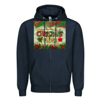 Navy christmas vibes tumbler Zipper Hoodie - BundleAndBundleShop