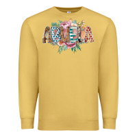 Antique Gold abuela flowers Premium Sweatshirt - RacoonDesign
