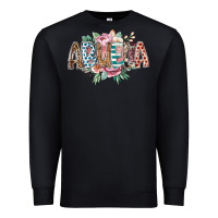 Black abuela flowers Premium Sweatshirt - RacoonDesign