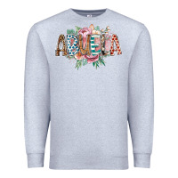 Heather Grey abuela flowers Premium Sweatshirt - RacoonDesign